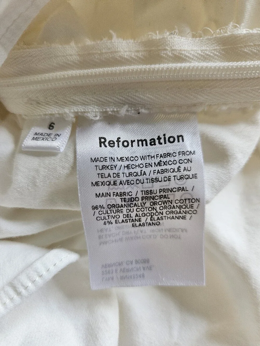 Reformation White Ruched V-Neck Puff Sleeve Top 6